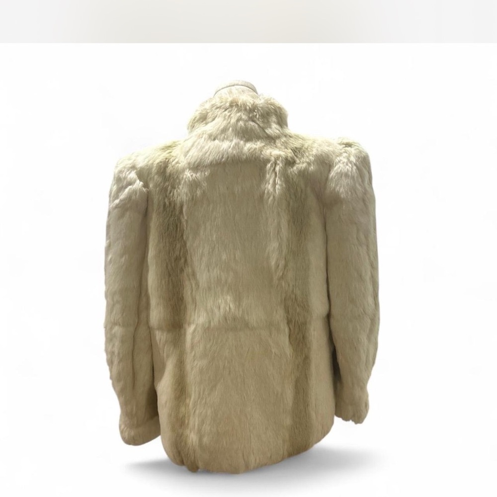 Vintage Genuine Fur Coat in White & Blond Hues Woman's Oversized Small - Picture 3 of 11